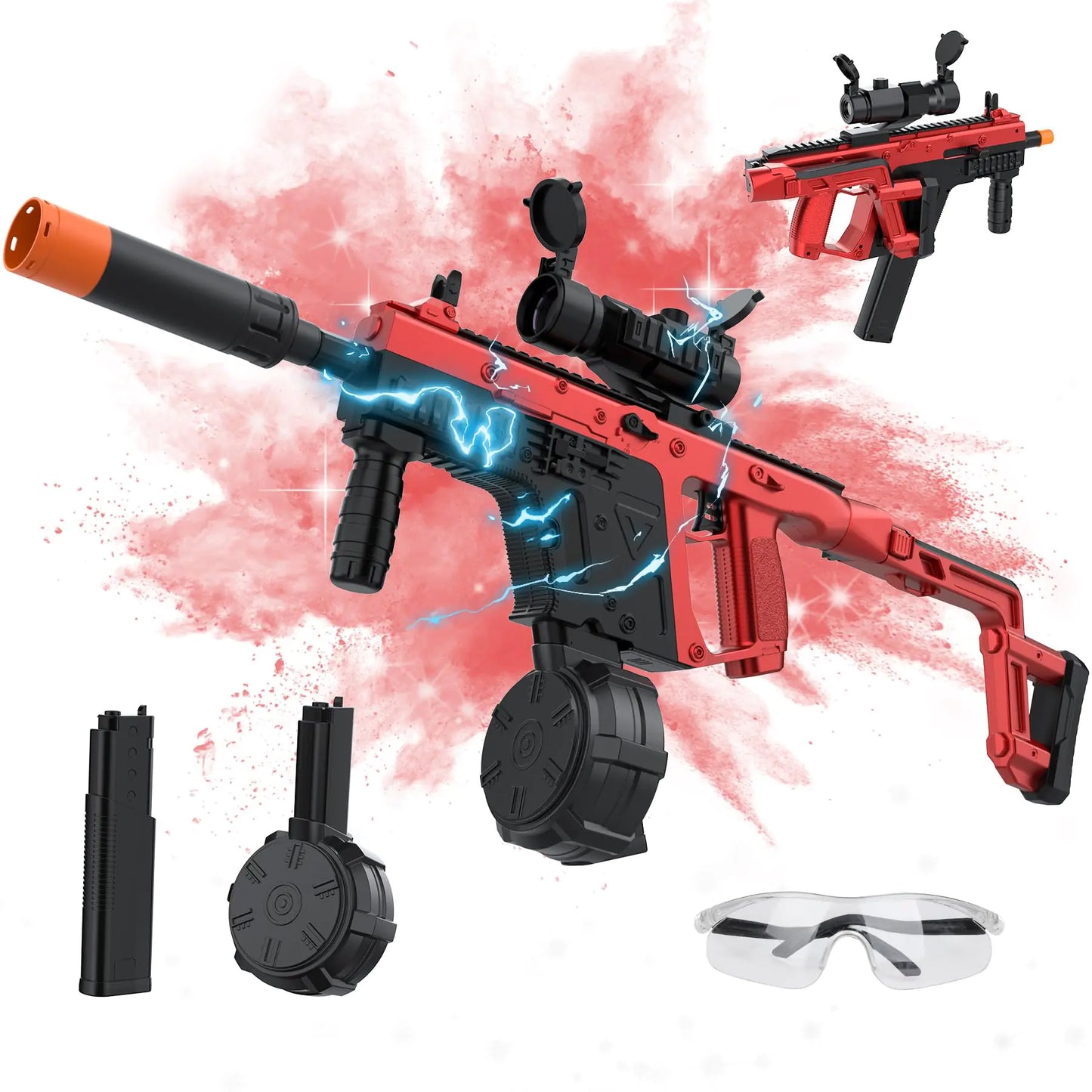 Gel Toy Gun Blaster Automatic Electric Splatter Ball Toy Gun With Safety Glasses